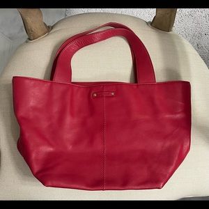 Kate Spade red leather small tote